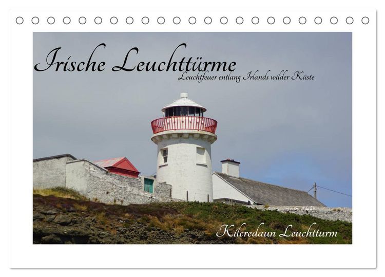 Produktbild: Irische Leuchtt&uuml;rme - Leuchtfeuer entlang Irlands wilder K&uuml;ste (Tischkalender 2026 DIN A5 quer), CALVENDO Monatskalender