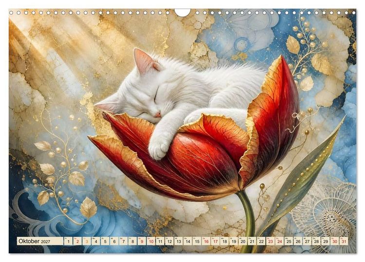 Produktbild: Floras Samtpfoten (Wandkalender 2027 DIN A3 quer), CALVENDO Monatskalender