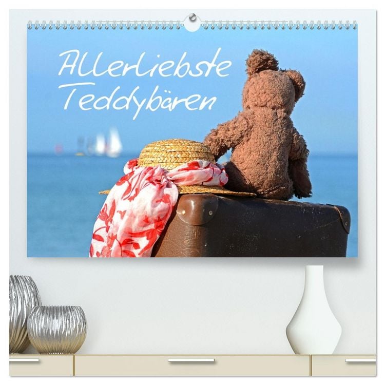 Produktbild: Allerliebste Teddyb&auml;ren (hochwertiger Premium Wandkalender 2026 DIN A2 quer), Kunstdruck in Hochglanz