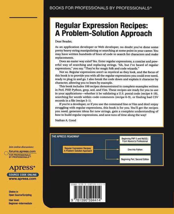Produktbild: Regular Expression Recipes