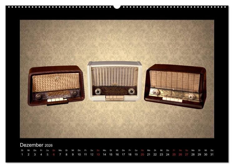 Produktbild: Dampfradios - Antike Radios mit Charme und Patina (hochwertiger Premium Wandkalender 2026 DIN A2 quer), Kunstdruck in Hochglanz