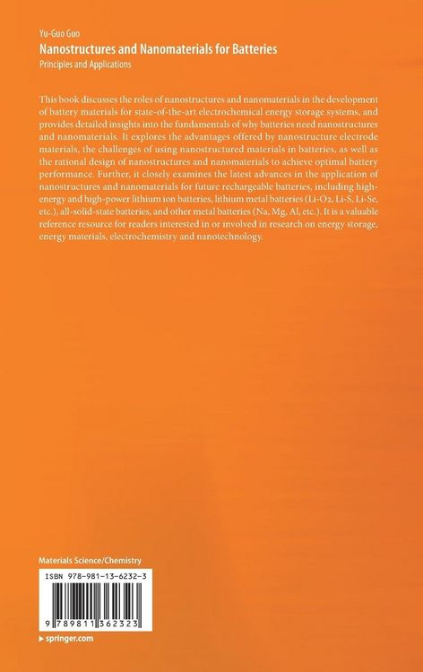 Produktbild: Nanostructures and Nanomaterials for Batteries