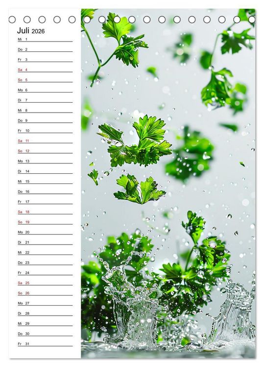 Produktbild: Kr&auml;uterfrische (Tischkalender 2026 DIN A5 hoch), CALVENDO Monatskalender