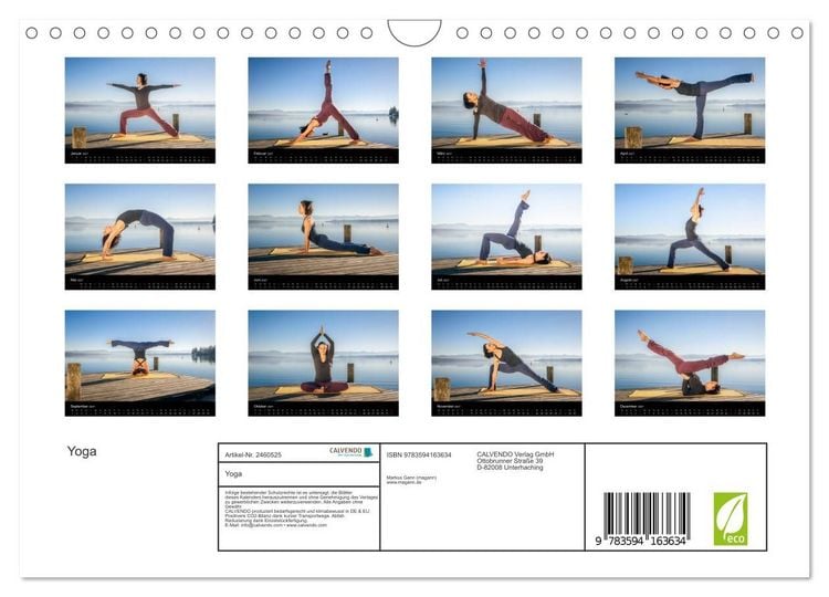 Produktbild: Yoga (Wandkalender 2027 DIN A4 quer), CALVENDO Monatskalender
