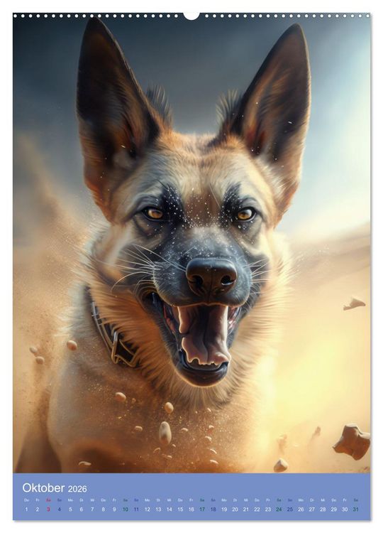 Produktbild: Hunde mit Temperament (Wandkalender 2026 DIN A2 hoch), CALVENDO Monatskalender