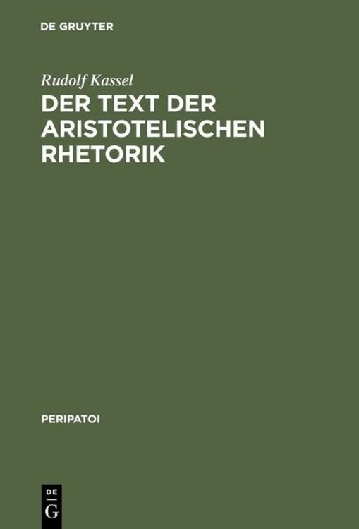 Produktbild: Der Text der aristotelischen Rhetorik