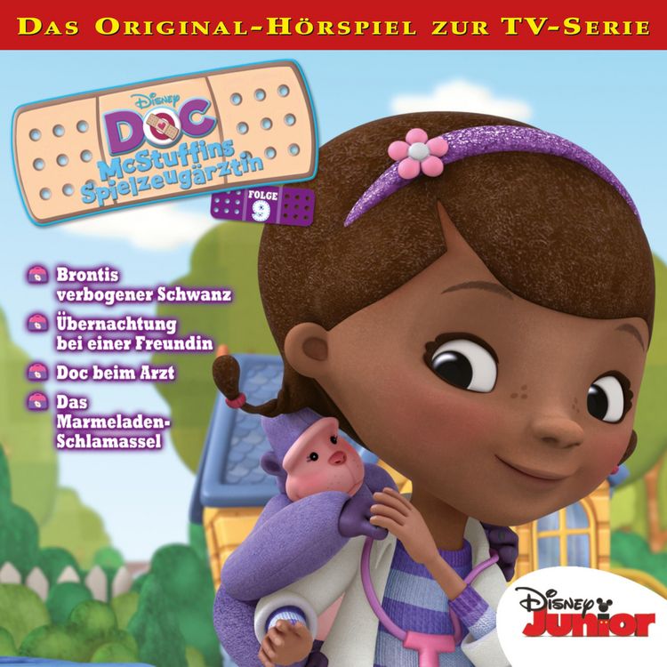 Produktbild: 09: Brontis verbogener Schwanz / &Uuml;bernachtung bei einer Freundin / Doc beim Arzt / Das Marmeladen-Schlamassel (H&ouml;rspiel zur Disney TV-Serie)