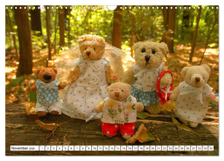 Produktbild: Die kleine Welt der Teddyb&auml;rchen (Wandkalender 2026 DIN A3 quer), CALVENDO Monatskalender