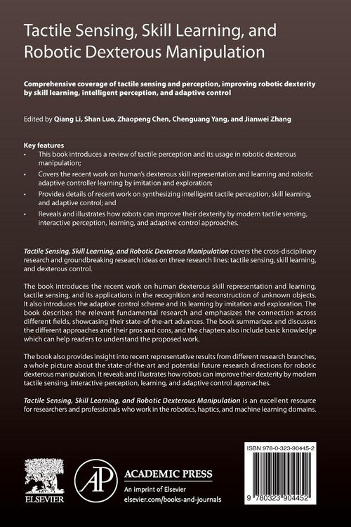 Produktbild: Tactile Sensing, Skill Learning, and Robotic Dexterous Manipulation