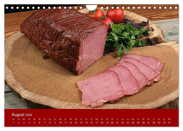 Produktbild: Schinken und Wurst (Wandkalender 2026 DIN A4 quer), CALVENDO Monatskalender