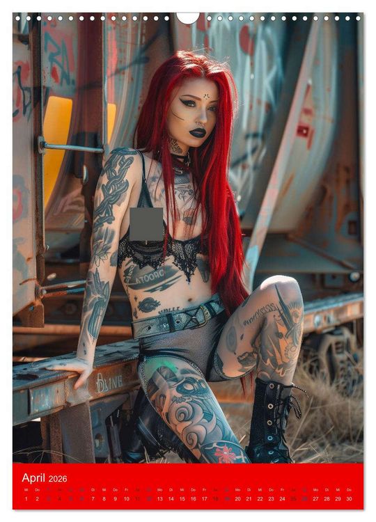 Produktbild: RED HAIR - Cyberladys (Wandkalender 2026 DIN A3 hoch), CALVENDO Monatskalender