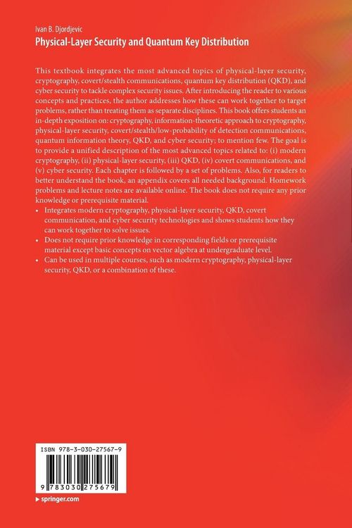 Produktbild: Physical-Layer Security and Quantum Key Distribution