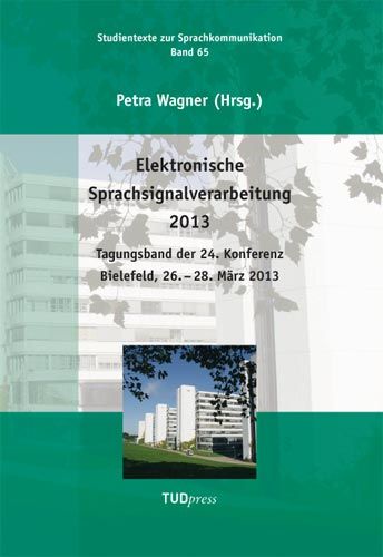 Produktbild: Elektronische Sprachsignalverarbeitung 2013