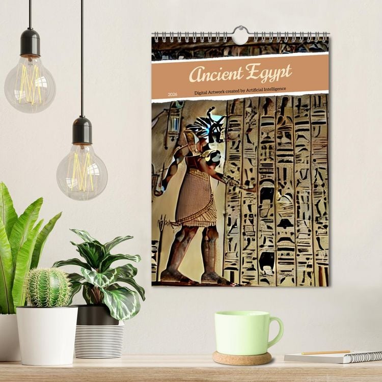 Produktbild: Ancient Egypt - Digital Artwork created by Artificial Intelligence (Wall Calendar 2026 DIN A4 portrait), CALVENDO 12 Month Wall Calendar