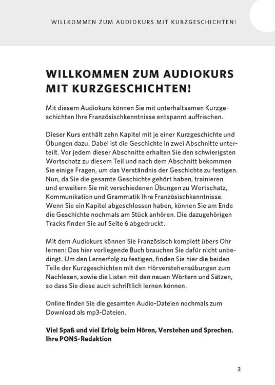Produktbild: PONS Franz&ouml;sisch lernen mit Kurzgeschichten
