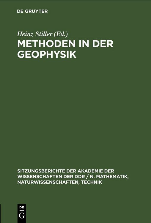Produktbild: Methoden in der Geophysik
