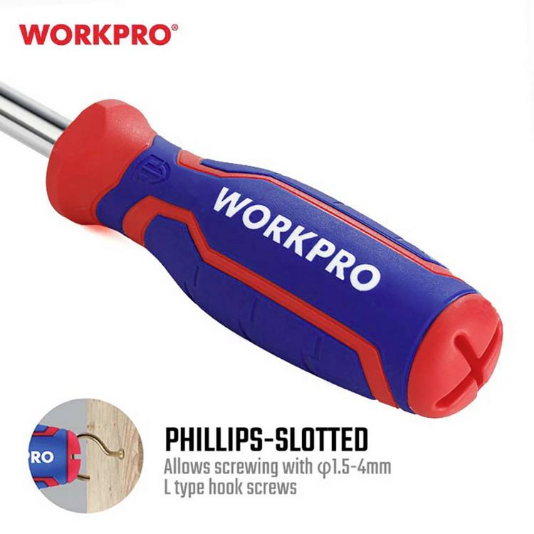 Produktbild: WorkPro Schraubendreher-Set PH2, 1/4", PH1, 3/16&rdquo; (4.8 mm)