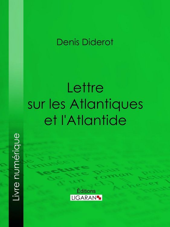 Produktbild: Lettre sur les Atlantiques et l'Atlantide