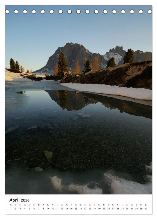 Produktbild: Die Dolomiten um S&uuml;dtirol (Tischkalender 2026 DIN A5 hoch), CALVENDO Monatskalender
