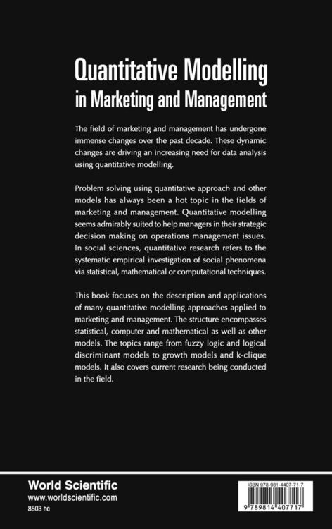 Produktbild: Quantitative Modelling in Mktg & Mngt