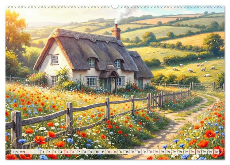 Produktbild: Auf dem Land - Eine Reise in die F&uuml;nfzigerjahre (hochwertiger Premium Wandkalender 2027 DIN A2 quer), Kunstdruck in Hochglanz