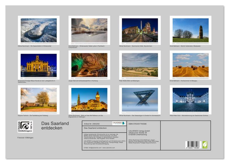 Produktbild: Das Saarland entdecken (Wandkalender 2026 DIN A2 quer), CALVENDO Monatskalender