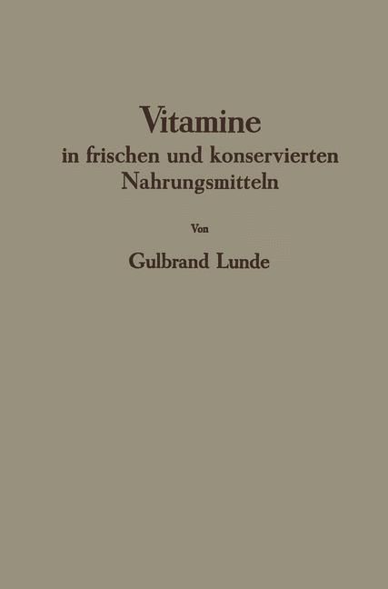 Produktbild: Vitamine in frischen und konservierten Nahrungsmitteln