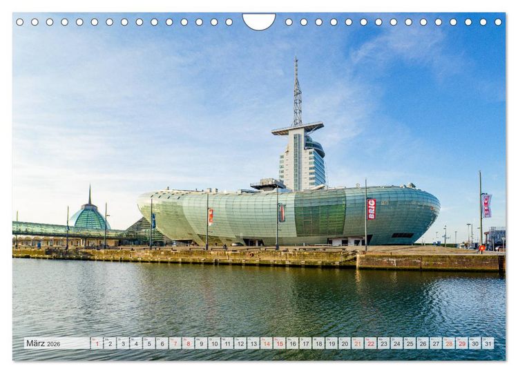 Produktbild: Bremerhaven Stadtansichten (Wandkalender 2026 DIN A4 quer), CALVENDO Monatskalender
