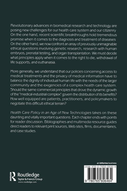 Produktbild: Health Care Policy in an Age of New Technologies