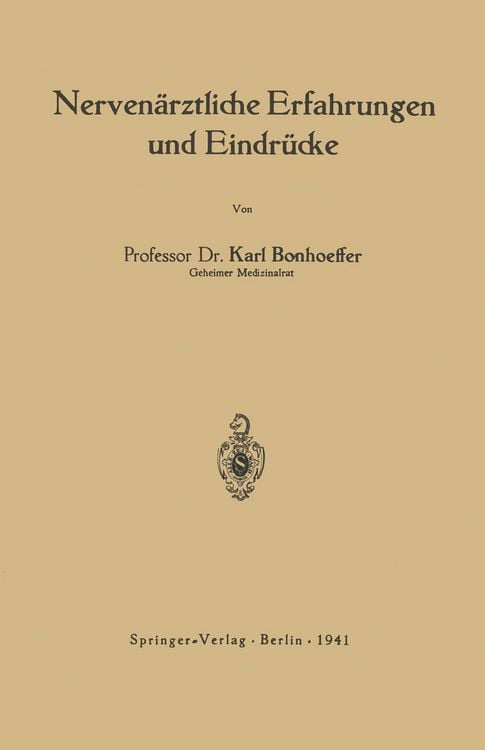 Produktbild: Nerven&auml;rztliche Erfahrungen und Eindr&uuml;cke