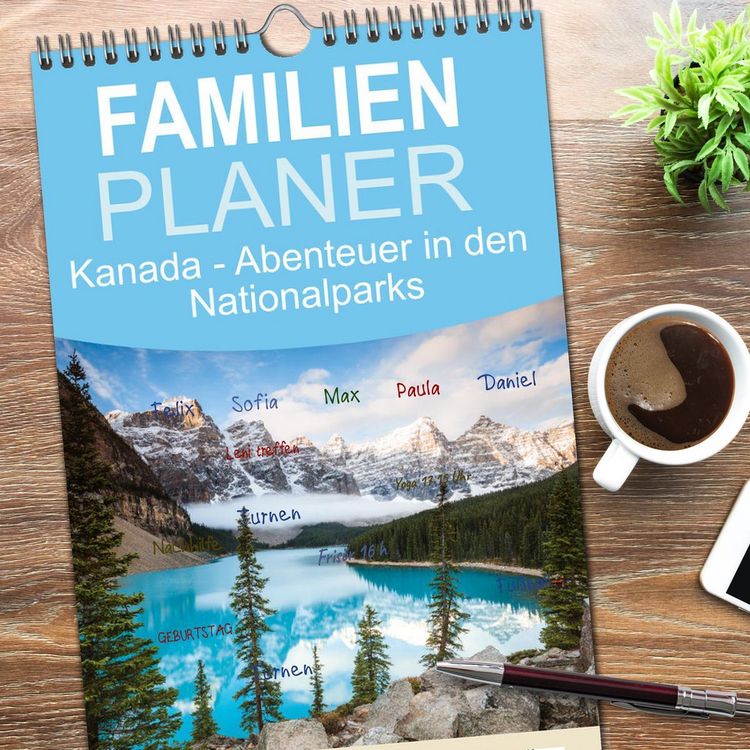 Produktbild: Familienplaner 2026 - Kanada - Abenteuer in den Nationalparks mit 5 Spalten (Wandkalender, 21 x 45 cm) CALVENDO