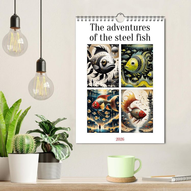 Produktbild: The adventures of the steel fish (Wall Calendar 2026 DIN A4 portrait), CALVENDO 12 Month Wall Calendar