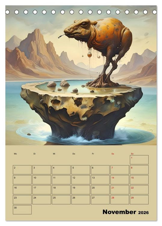 Produktbild: Surreale Fantasiewelten (Tischkalender 2026 DIN A5 hoch), CALVENDO Monatskalender