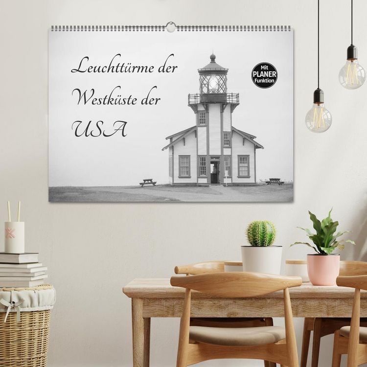 Produktbild: Leuchtt&uuml;rme der Westk&uuml;ste der USA (Wandkalender 2026 DIN A2 quer), CALVENDO Monatskalender