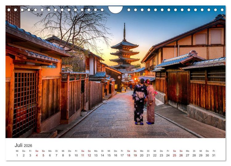 Produktbild: Japan - Im Land der aufgehenden Sonne. (Wandkalender 2026 DIN A4 quer), CALVENDO Monatskalender