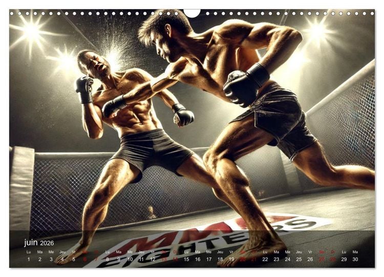 Produktbild: MMA - Mixed Martial Arts France (Calendrier mural 2026 DIN A3 vertical), CALVENDO calendrier mensuel