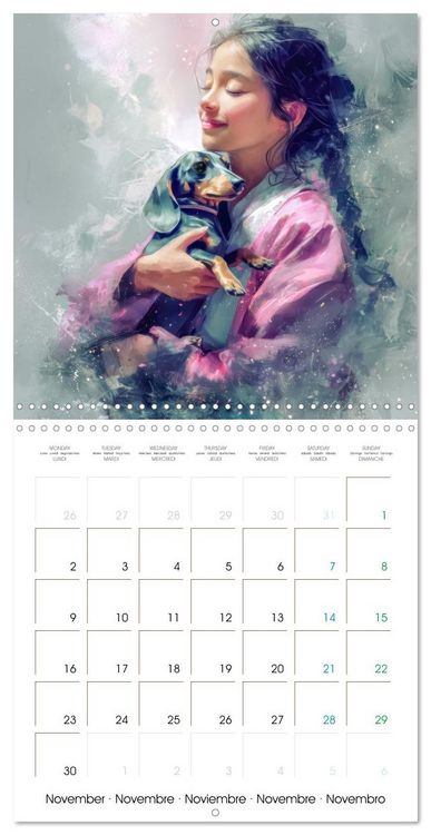 Produktbild: Dachshunds Illustrations - A hunter with humorous nature (Wall Calendar 2026 12 &times; 12 Inch) CALVENDO 12 Month Wall Calendar