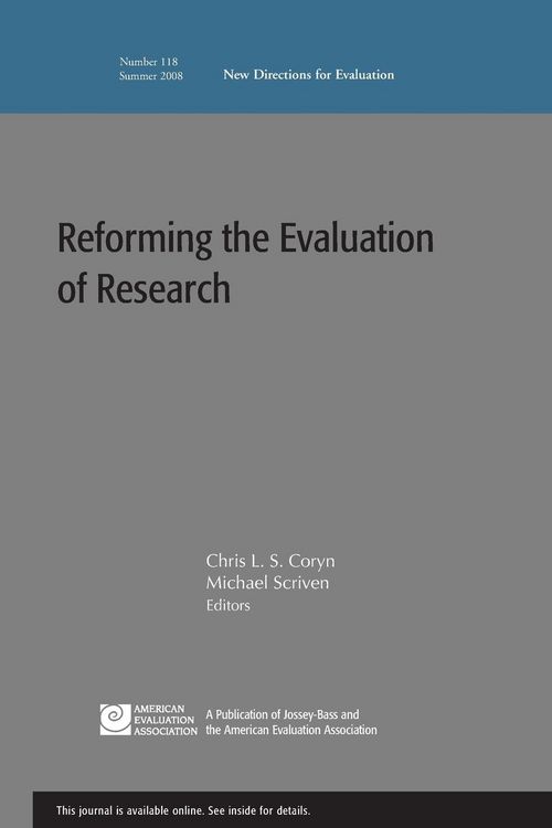Produktbild: Reforming The Evaluation Of Re