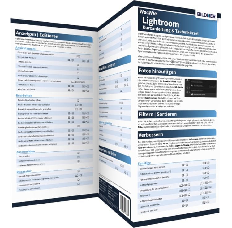 Produktbild: Lightroom - Kurzanleitung & Tastenk&uuml;rzel