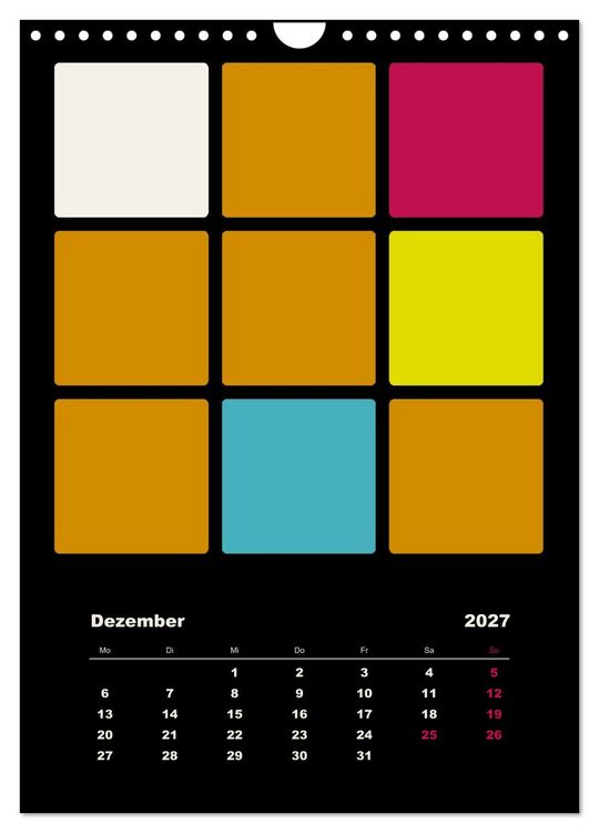 Produktbild: Fotokalender FARBFL&Auml;CHEN (Wandkalender 2027 DIN A4 hoch), CALVENDO Monatskalender