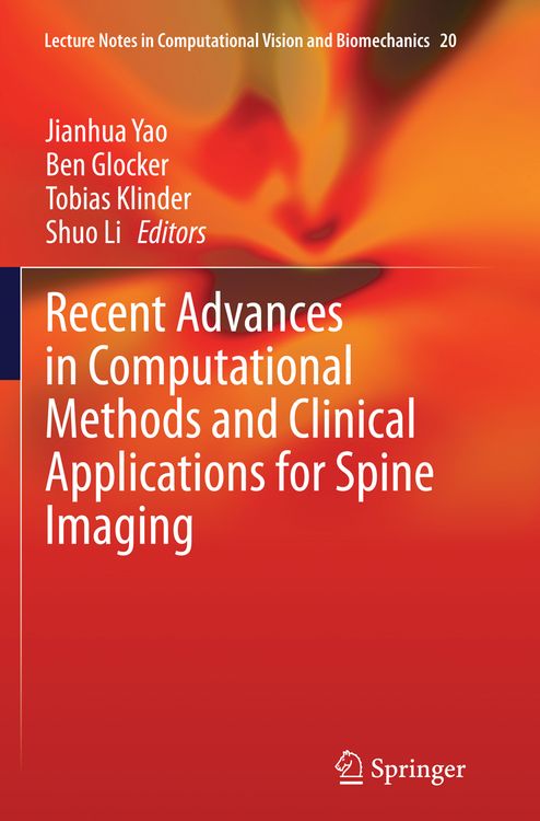 Produktbild: Recent Advances in Computational Methods and Clinical Applications for Spine Imaging