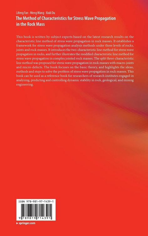 Produktbild: The Method of Characteristics for Stress Wave Propagation in the Rock Mass