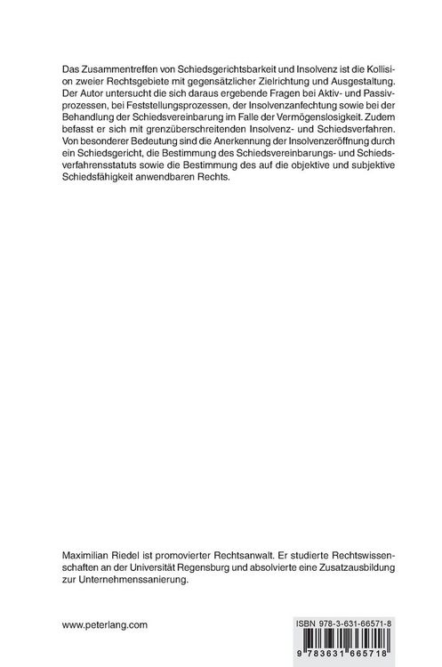 Produktbild: Insolvenz in nationalen und internationalen Schiedsverfahren