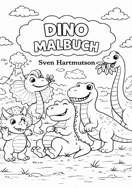 Produktbild: Dino Malbuch