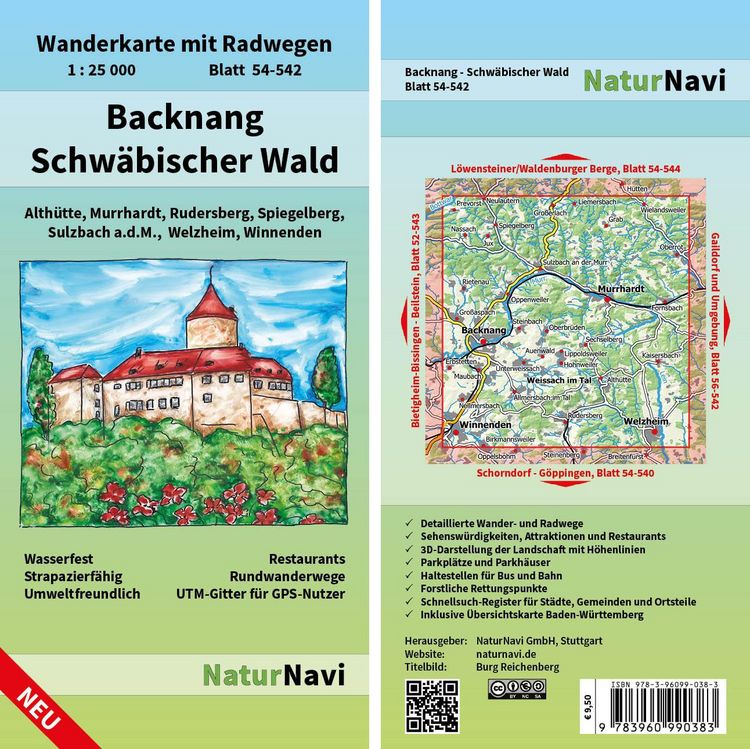 Produktbild: Backnang - Schw&auml;bischer Wald 1 : 25 000, Blatt 54-542