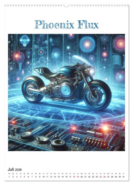 Produktbild: Motorr&auml;der der Zukunft (hochwertiger Premium Wandkalender 2026 DIN A2 hoch), Kunstdruck in Hochglanz