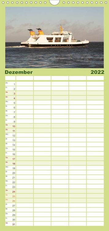 Produktbild: Familienplaner Pellworm 2022 (Wandkalender 2022 , 21 cm x 45 cm, hoch)
