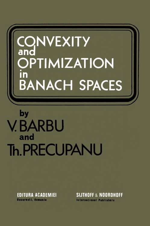 Produktbild: Convexity and optimization in Banach spaces