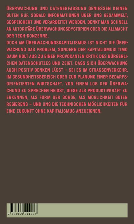 Produktbild: Lob der &Uuml;berwachung