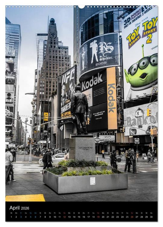Produktbild: NEW YORK &ndash; street view (hochwertiger Premium Wandkalender 2026 DIN A2 hoch), Kunstdruck in Hochglanz